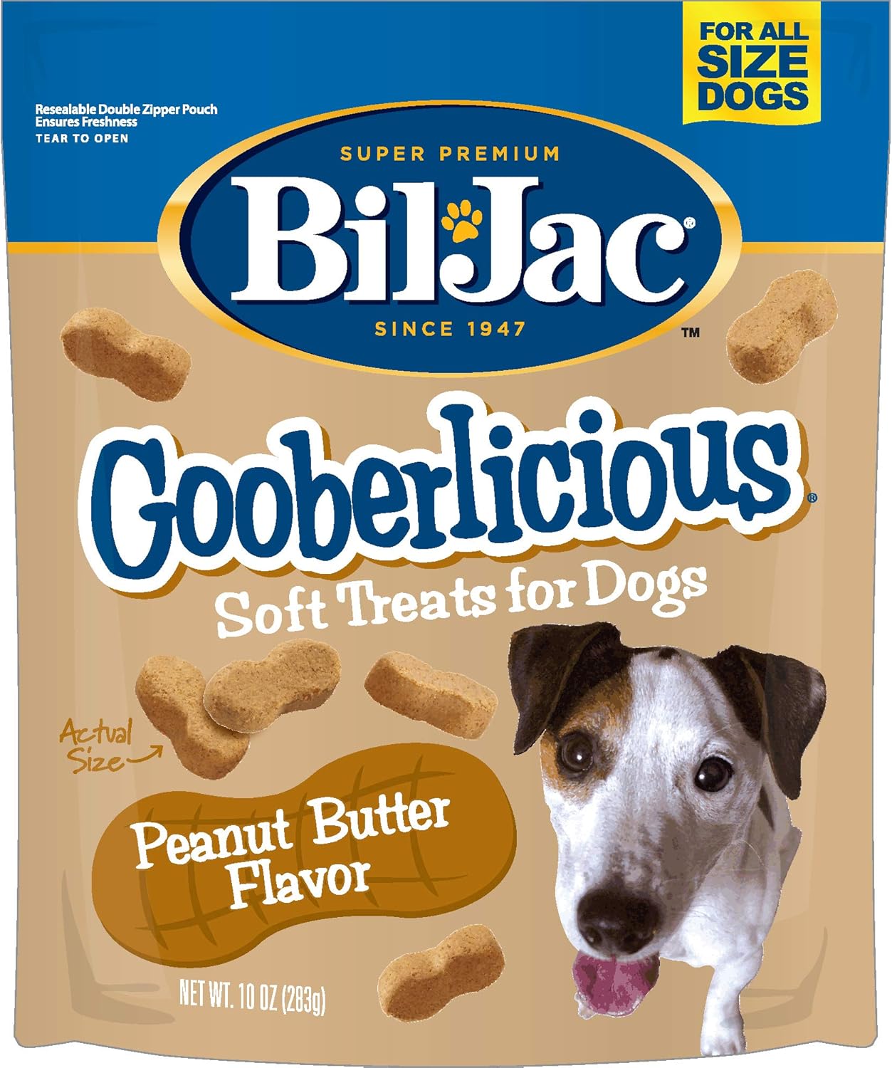 Bil-Jac Gooberlicious Peanut Butter Dog Treats 10 oz, 2 Pack