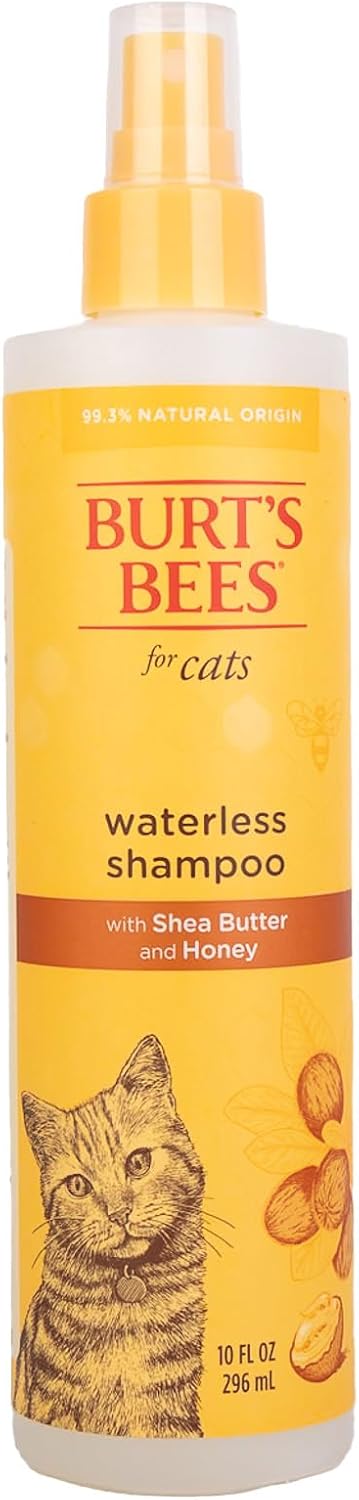 Burt’s Bees for Pets Waterless Cat Grooming Spray with Shea Butter and Honey, 2pk, 99.3% Natural Origin Formulas, Cat Grooming Spray, Cat Spray for Grooming, Cat Grooming Supplies, 2pk, 10oz