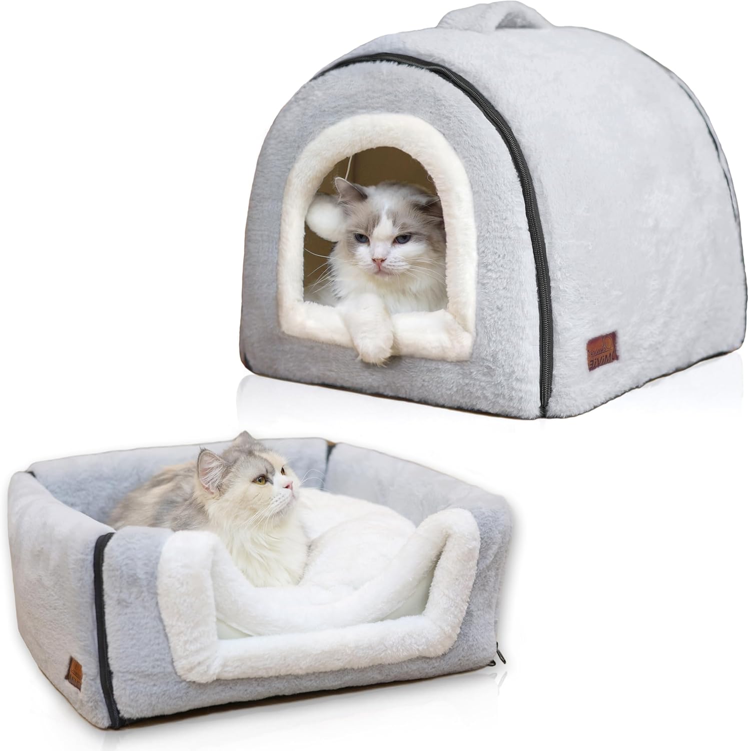 Cat Bed for Indoor Cats,Foldable cat cave,Anti-Slip & Water-Resistant Bottom,cat Houses for Indoor Cats or Small Dogs,Kitten Tent,Rabbit Bed,cat beds & Furniture