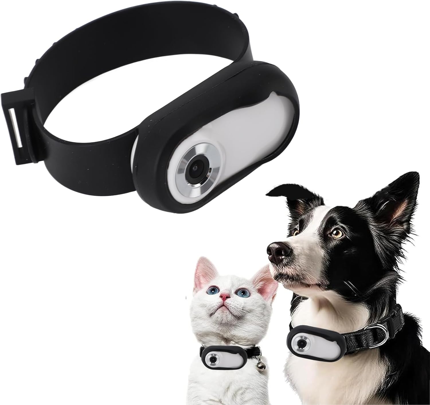 Gugxiom Cat Camera Collar, 1080P 170 Degree Cat Collars Camera, 30fps Sport Action Camera with Video Records, Mini Body Cam Dog Cam for Cats, Dogs, Pets