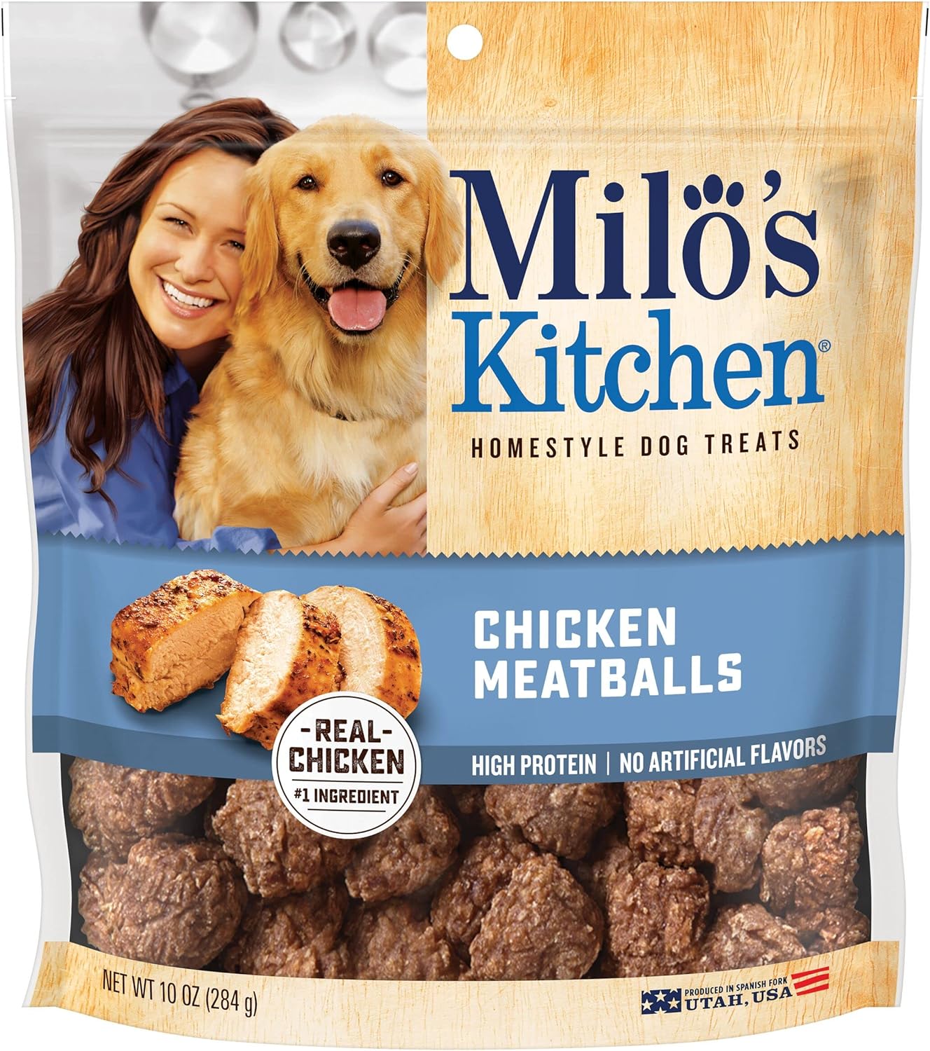 Milo’s Kitchen Chicken Meatballs Dog Treats, 10 Ounce