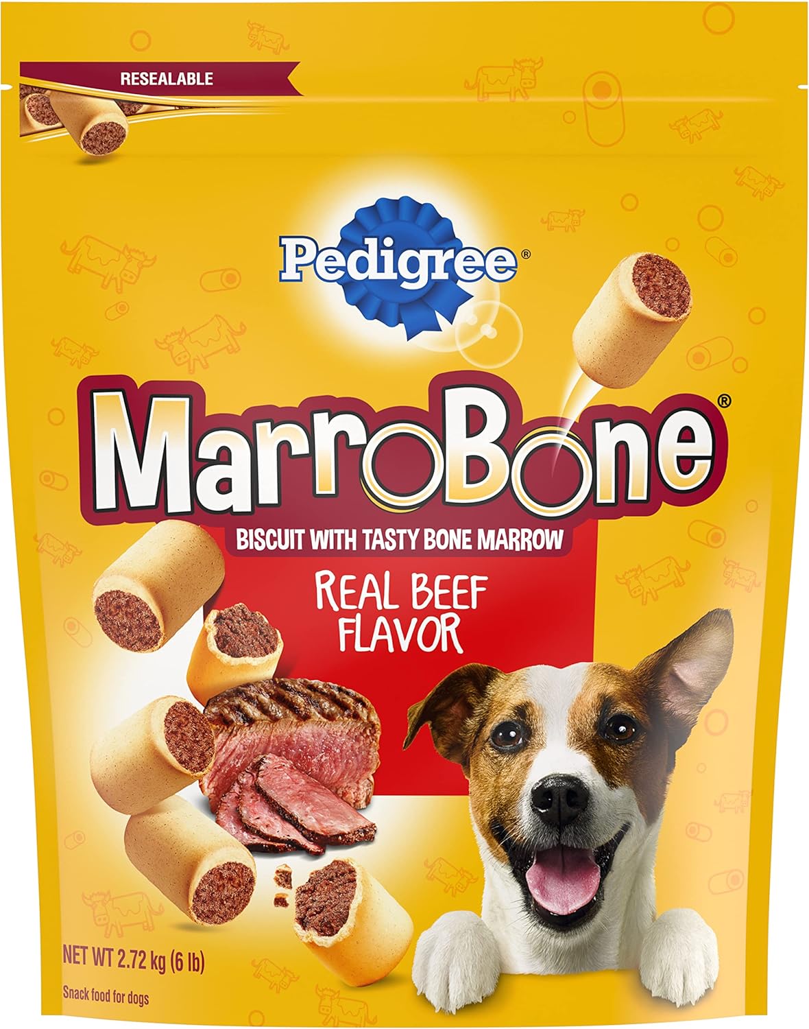 Pedigree Dry Dog Treats MarroBone Real Beef Flavor, 6 lb. Bag
